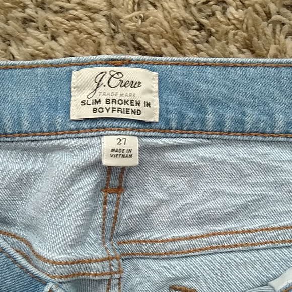 j crew skim broken in boyfriend jeans h0914 - Picture 6 of 10